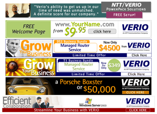 NTT/Verio - Leaderboard Banners