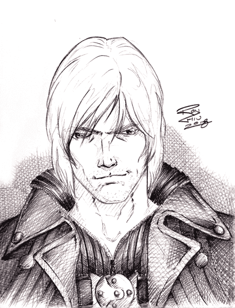 Sketch of a Dante from Devil May Cry