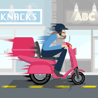Speeding Scooter - Adobe Illustrator