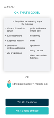 NHD - Patients App - Health Check Screen