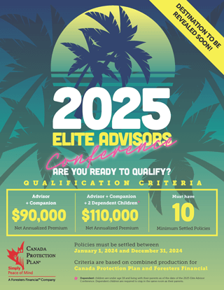 CPP Flyer for 2025 Elite Advisor Conference Qualifying Criteria