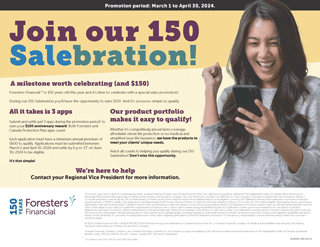 Foresters 150 Salebration Flyer (2024)