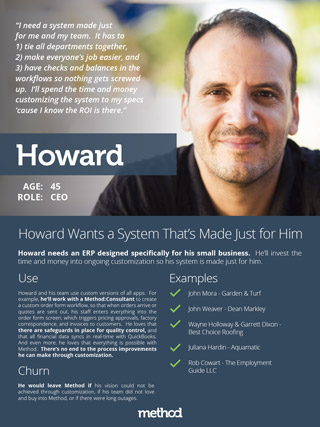 Method:CRM Customer Persona Poster - Howard the CEO