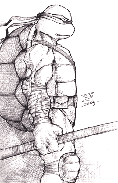 Sketch of Donatello from Teenage Mutant Ninja Turtles