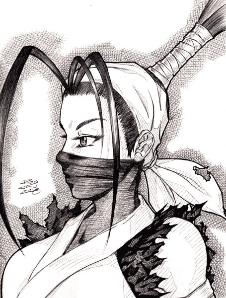 Sketch of Ibuki from Street Fighter